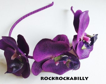 Purple Orchid Headband Fascinator