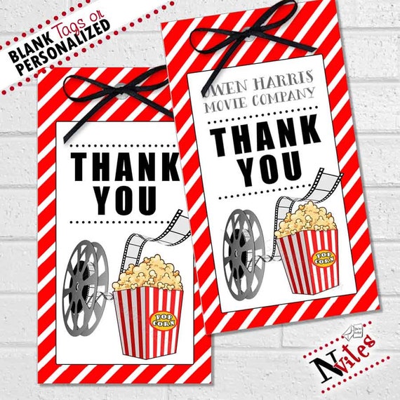 Movie Night Party Tags Movie Night Thank You Movie Party Movie Night Party Tags Movie Night Thank You Movie Party