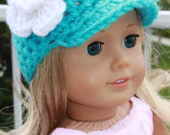 Crocheted Doll Beanie Hats. Fits 18" dolls and American Girl Dolls & Bitty Baby