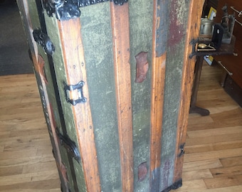 Large Steamer Antique Trunk
