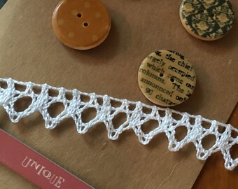 10 yards German cotton lace trim