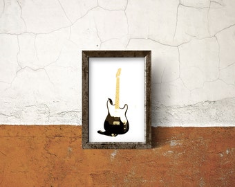 Guitar Print, Music Print, Electric Guitar Print, Fender Print, Vector Print, Minimalist Print