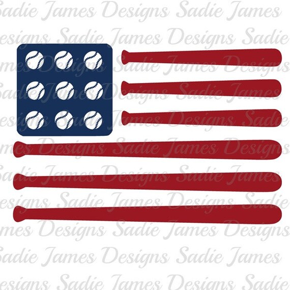 Download Baseball American Flag SVG EPS and Silhouette Studio cutting