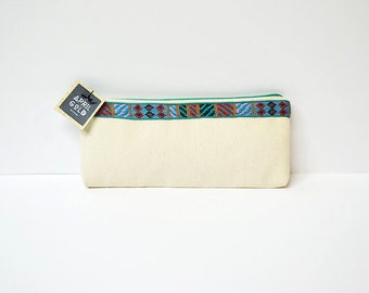 Canvas I Handmade Pouch I Make Up Bag I Pencil Case