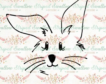 Little Bunny Hand-drawn SVG Digital Cut File