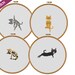 Cat in Yoga Poses, Cross Stitch Patterns Set, Plank, Tree, Camel, Extended Triangle, Instant PDF Downloads