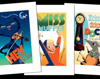 Set of 3 more Nursery Rhyme posters