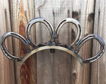 Horseshoes Garden Hose Holder / Bridle Strap Holder---