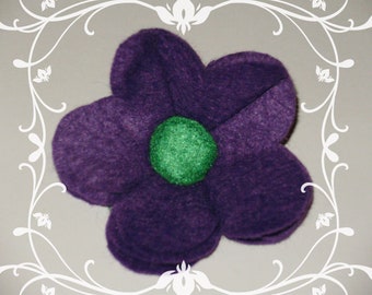 purple felt brooch, felt flower pin, felt flower brooch, felt flowers, purple flower brooch, flower felt jewelry - By Tamara Harris