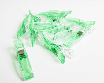 Jumbo Wonder Clips | Clover Quilt Binding Clips, 12 piece set for Quilting, Sewing - Green Pins, Clips, Clamps