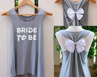 BRIDE-TO-BE Bow Tank Top. Racer back. Bride to be. Tank Top. Bridal Tank Top. Bride-to-Be tank. Bachelorette Party Tank Tops. Bridal shirt