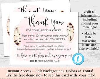 thank you card inserts