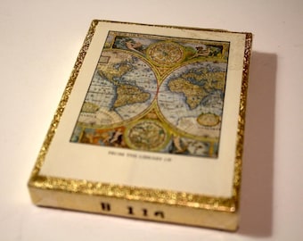 Vintage Antioch Publishing Co. Antique World Map Library Bookplates | 30 Labels Sealed in Box