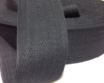 Black Binding Cotton Twill Tape 2 inches wide 10 yards long