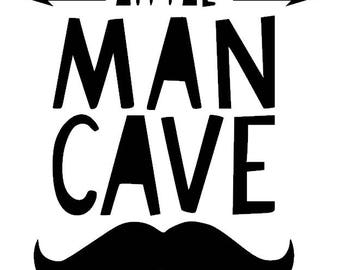 Man cave stencil | Etsy