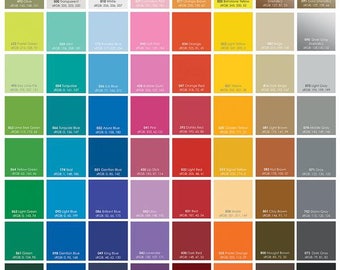 12" x 12" Oracal 631 Matte Vinyl sheets, available in 69 Colors!