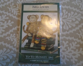Indygo Junction Pattern # IJ862 Yo-Yo Monkey, New, Uncut, factory folded