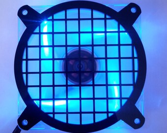 Custom HIGH FLOW MESH Computer pc Fan Grill Gloss Black Acrylic Cooling Cover Mod