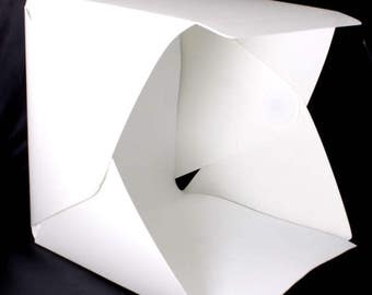 Photography White Light Box with LED Lights and Portable Battery Pack, Photography Accessories, Macro Photography, Product Photography