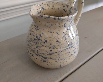 Cream Pitcher in Rain, Ceramic Pitcher, Pottery Pitcher