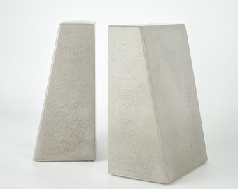 Bookends Concrete / Bookends Modern / Bookends Heavy / Office Bookends / Library Bookends / Paper Weight for Men / Book Holder Cement