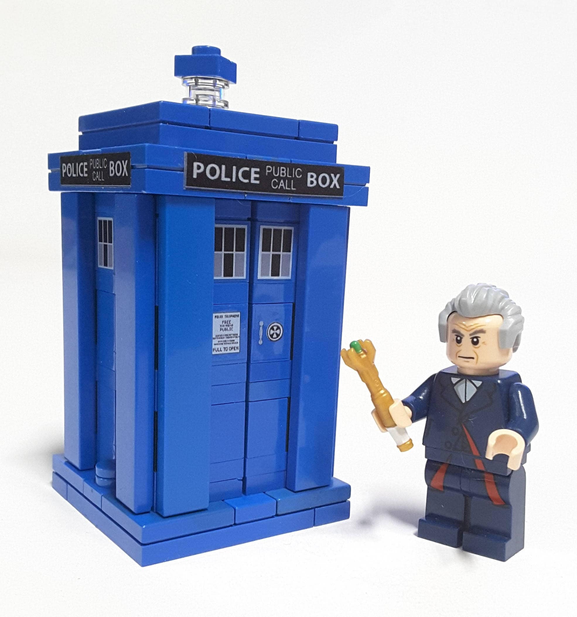 Custom Clear Vinyl Stickers for Lego TARDIS