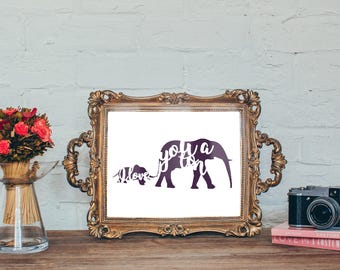 I Love You A Ton Cut File for Silhouette and Cricut, SVG PNG DXF Included