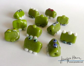 OGRE! custom dice / player marker by Jenefer Ham Glass Sculpture