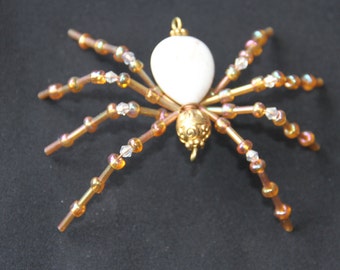 Cute magnasite and brass spider.