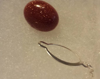 Brown Goldstone Tie Tac Pin