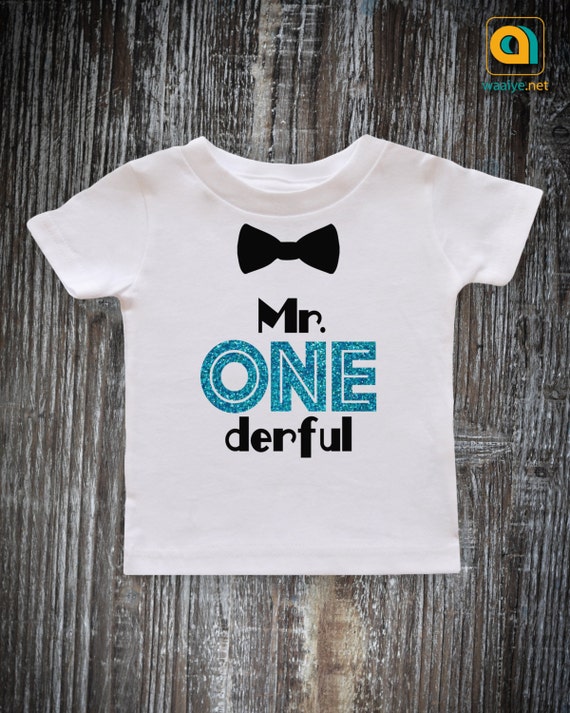 First Birthday Boy Mr Onederful shirt Cake Smash shirt Boy