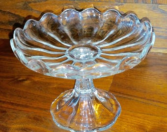 Vintage Clear Glass Candy Dish