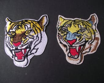 TIGER HEAD Applique,JUNGLE Cat Applique,Jungle Tiger Iron On,Sewing Notion,Clothing Patch,Craft Supply,Craft,Feline,Jungle Cat,Tiger Face
