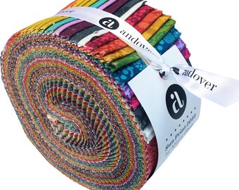 Andover Sun Print 2016 Strip Roll 2.5" Precut Fabric Quilting Cotton Strips Jelly Alison Glass