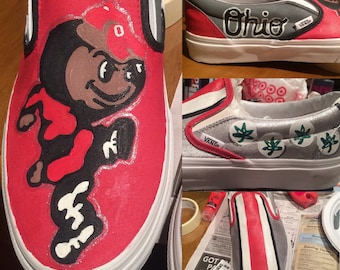 Hand-Painted College Team Shoes