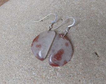 Large gem stone earrings - Agate & Quartz ethically sourced crystals from Australia - natural stone jewelry