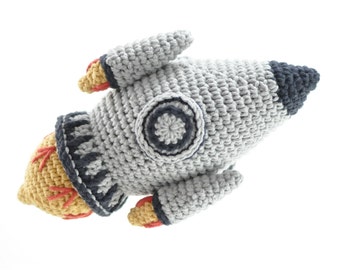 Crocheted Rocketship Pattern PDF