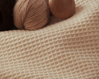 Organic Waffle Cotton. 145cm wide.