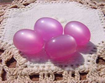 Rose Pink Moonglow Vintage Lucite Beads
