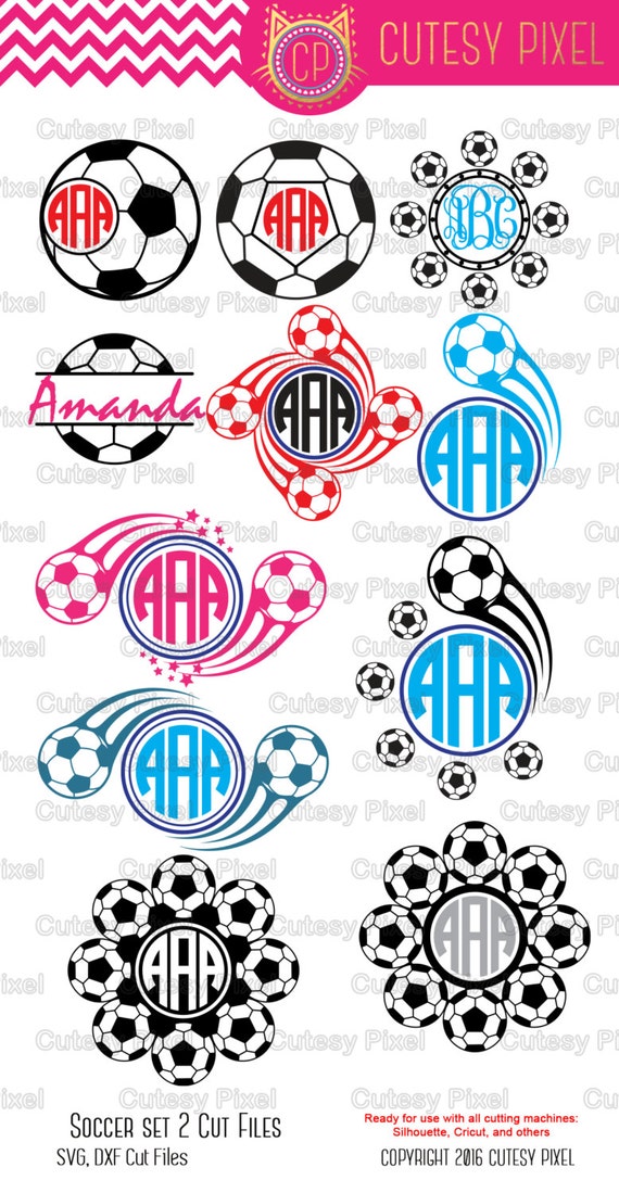 Download Soccer Monogram Frames Svg cutting filesports svg soccer