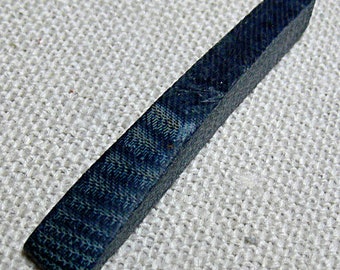 Two Blue Denim Laminate Scales, Micarta, Knife Scales, Resin Cast, Lapidary Pendant Material, Lapidary Slab, Upcycled #001