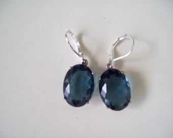 Sterling Silver Earrings - London Blue