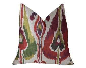 Plutus Tigerlily Luxury Ikat Throw Pillow