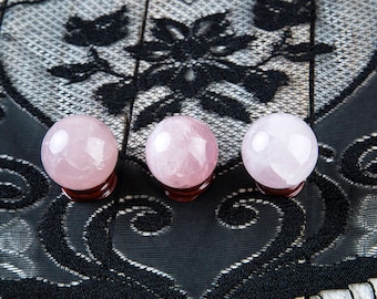 Rose Quartz Sphere | Rose Quartz Ball | Crystal Sphere | Stand Included | Pink Quartz Sphere | Scrying Ball | Crystal Ball | Gemstone Sphere