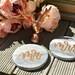 Handlettered Mr & Mrs Black Marble Coasters - Embossed - Gold - Grey - Wedding Decor