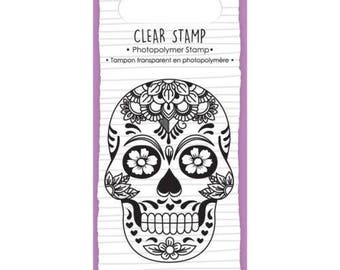 Stamp clear Mexican Calavera + 1 free INKER
