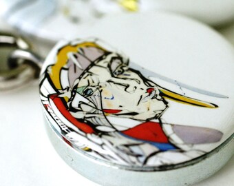Art Locket Necklace - Modern Faces, Magnetic Locket - by Polarity and Lucita Peek