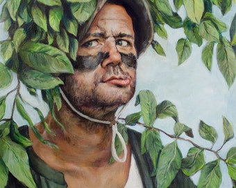 Bill Murray in Caddyshack - Fine Art Painting Print - Carl Spackler Portrait Painting - 5x7 8x10 11x14