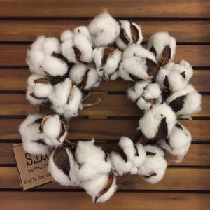 Farmhouse Mini Cotton Wreath | Fixer Upper Style| Rustic Cotton Decor