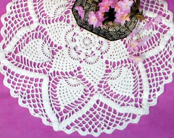 Cotton Crochet Doily Pattern, Table Mat, Pineapple Centerpiece